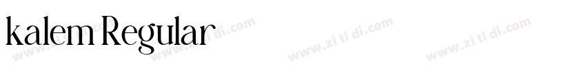 kalem Regular字体转换